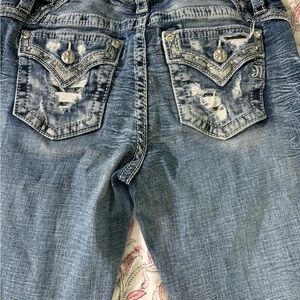 Miss Me Blue Distressed Skinny Jeans